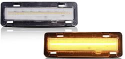 82-92 Camaro/Firebird fender marker light set (clear w/amber LED line)
